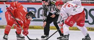 David Vitouch a Petr Sikora v úvodním zápase předkola mezi Třincem a Olomoucí