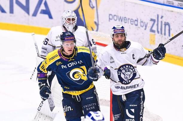 Momentka ze třetího semifinále Zlín vs. Kolín