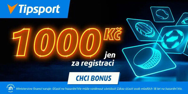 Získej 1&nbsp;000&nbsp;Kč za registraci u&nbsp;Tipsportu