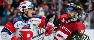 Lukáš Sedlák a Michael Špaček v zápase mezi Pardubicemi a Spartou