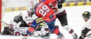 Josef Kořenář, Miloš Kelemen a Mark Pysyk v semifinále mezi Pardubicemi a Spartou