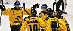 Hráči Litvínova se radují z gólu