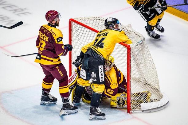 Momentka ze 4.&nbsp;utkání v&nbsp;baráži o&nbsp;ELH mezi Litvínovem a&nbsp;Jihlava