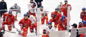 Trénink české hokejové reprezentace před Fortuna Hockey Games