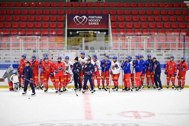 Trénink našeho národního hokejového týmu před Fortuna Hockey Games 2026
