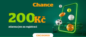Chance: registrujte se online a získejte bonus 200 Kč zdarma pro nové hráče