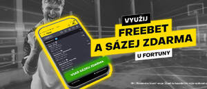 Freebet lze získat i u Fortuny a to až v hodnotě 500 Kč