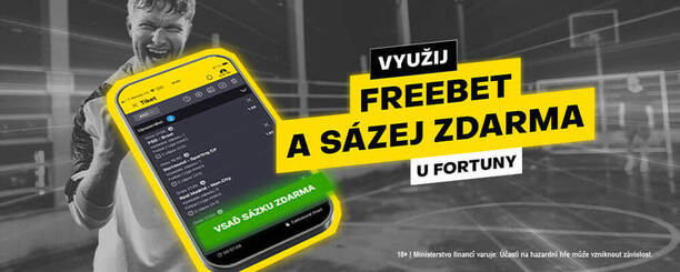 Freebet lze získat i u Fortuny a to až v hodnotě 500 Kč
