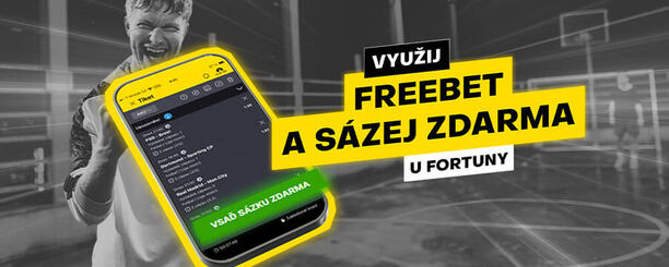 Freebet lze získat i u Fortuny a to až v hodnotě 500 Kč
