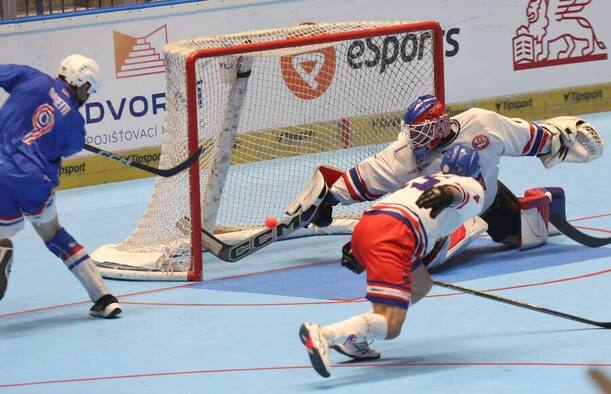 Rozhodující moment finále Česko vs. USA, MS v&nbsp;hokejbale 2026