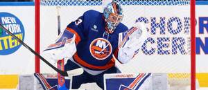 David Rittich v dresu New York Islanders, český brankář v NHL podepsal roční smlouvu s New Jersey Devils