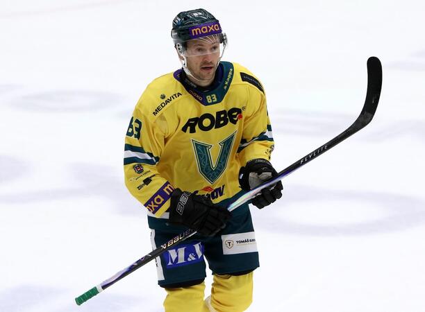 Vsetínský forvard Petr Straka, fotka z&nbsp;derby proti Zlínu